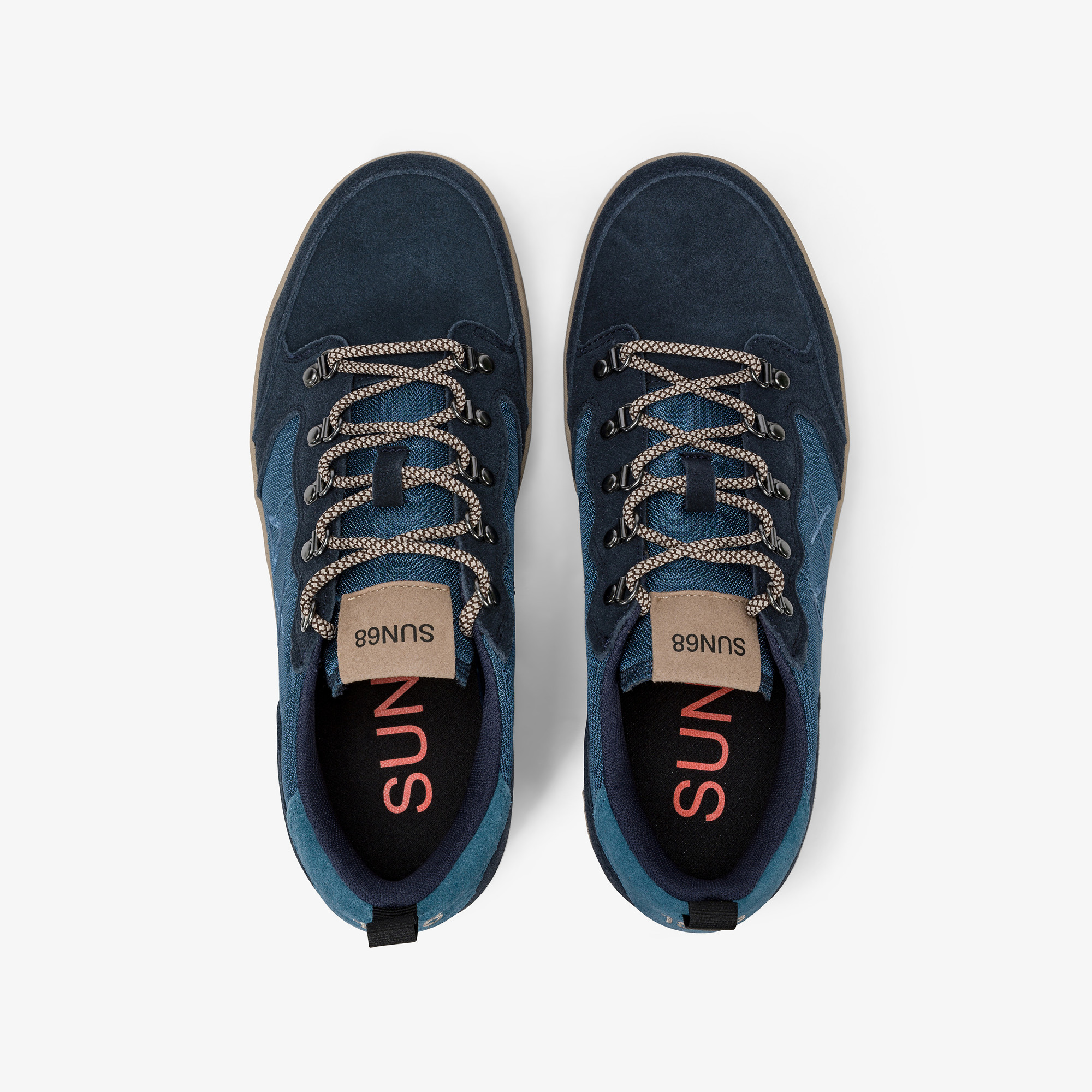 Sneaker Genius Solid in nylon e suede navy blue