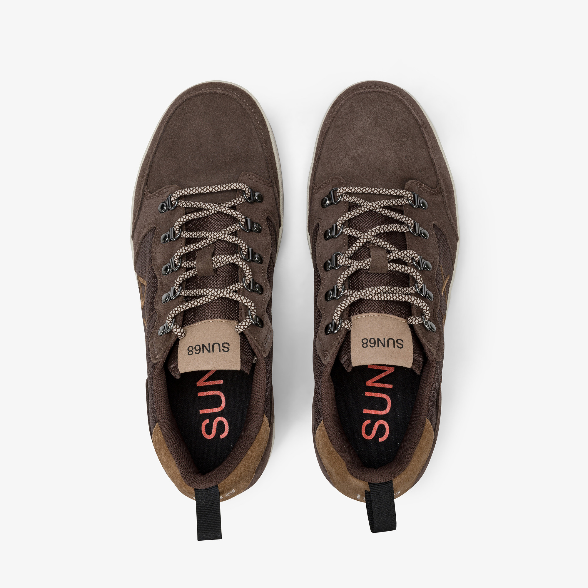 Sneaker Genius Solid in nylon e suede marrone