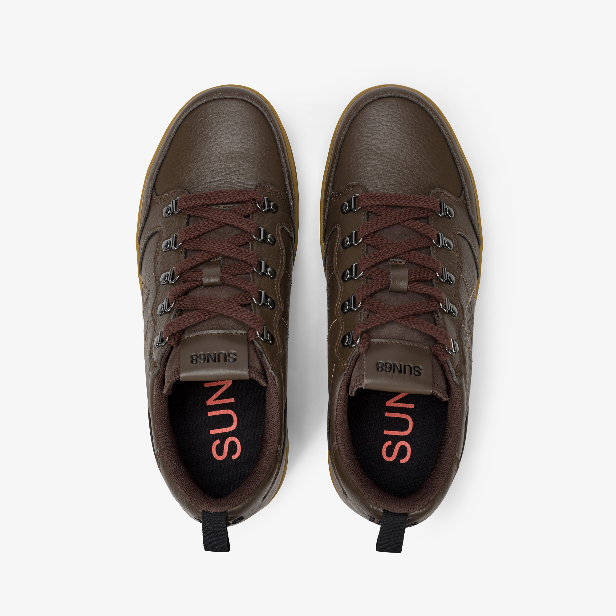 Sneaker Genius in pelle bottalata marrone