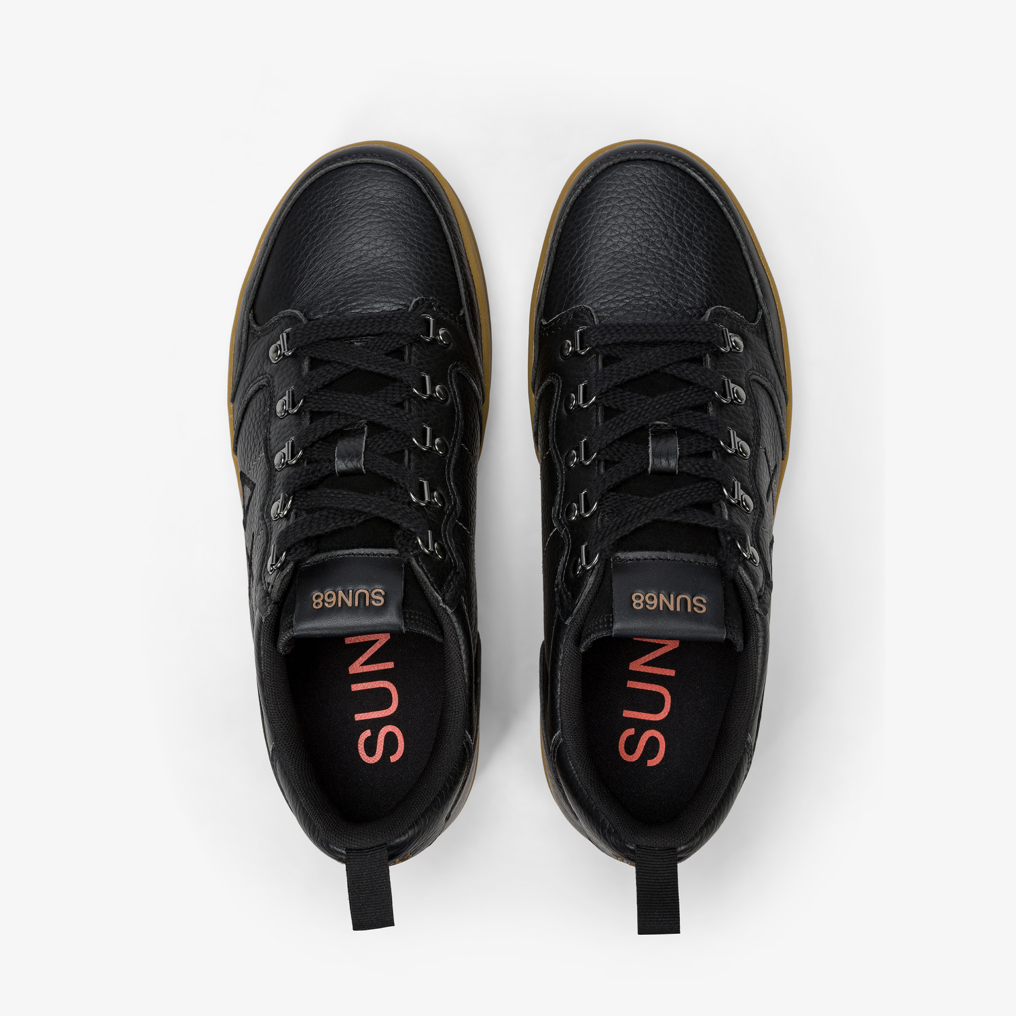 Black Genius tumbled leather sneaker