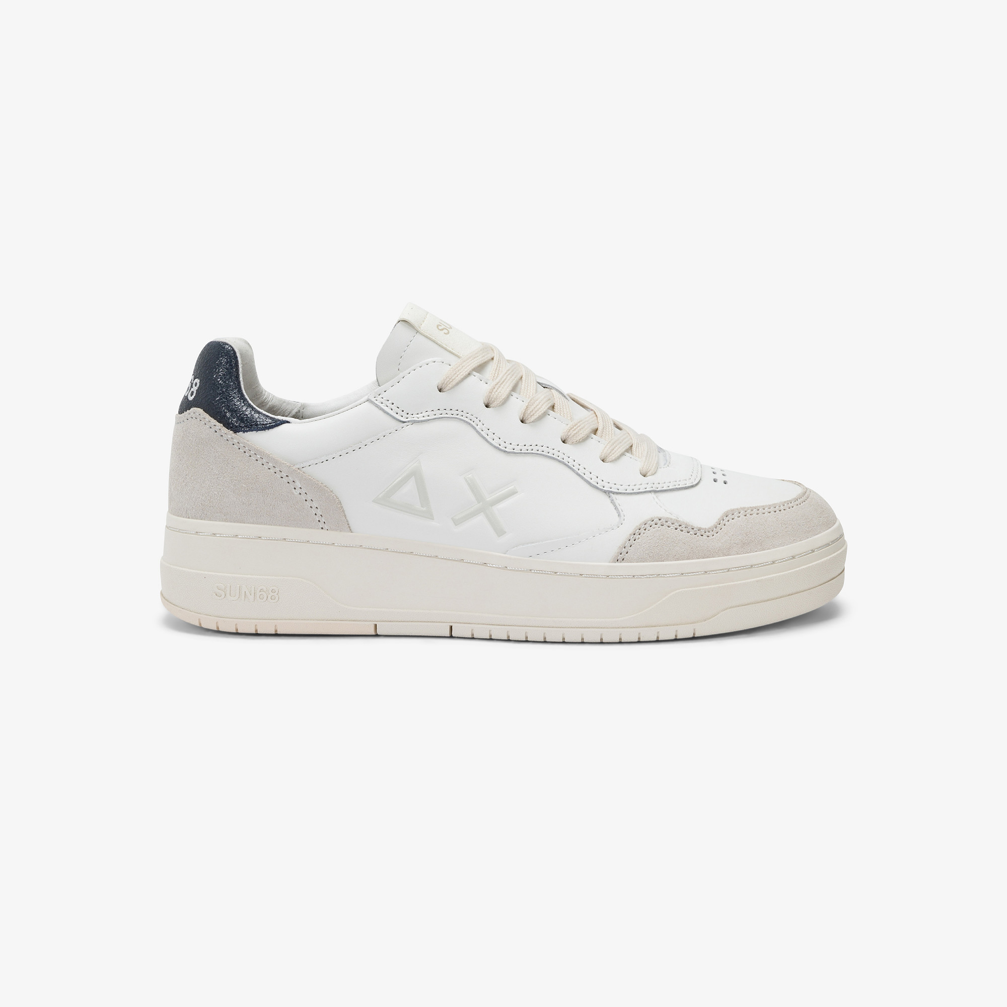 Navy blue Big Basket leather sneaker