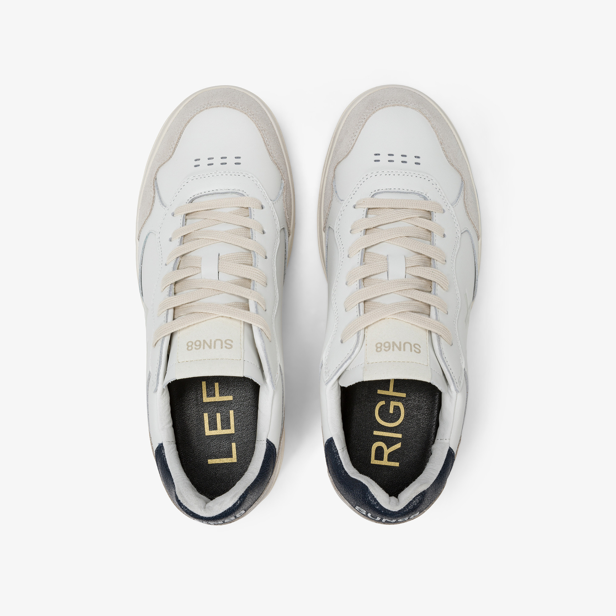 Navy blue Big Basket leather sneaker