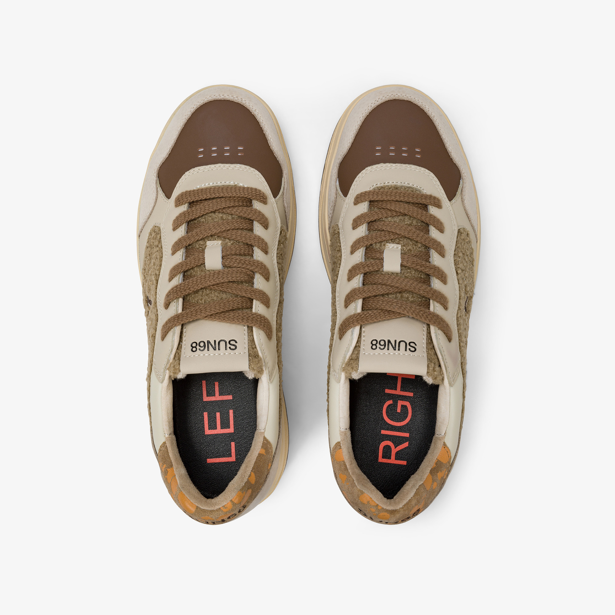 Fox Big Basket evo leather and teddy sneaker
