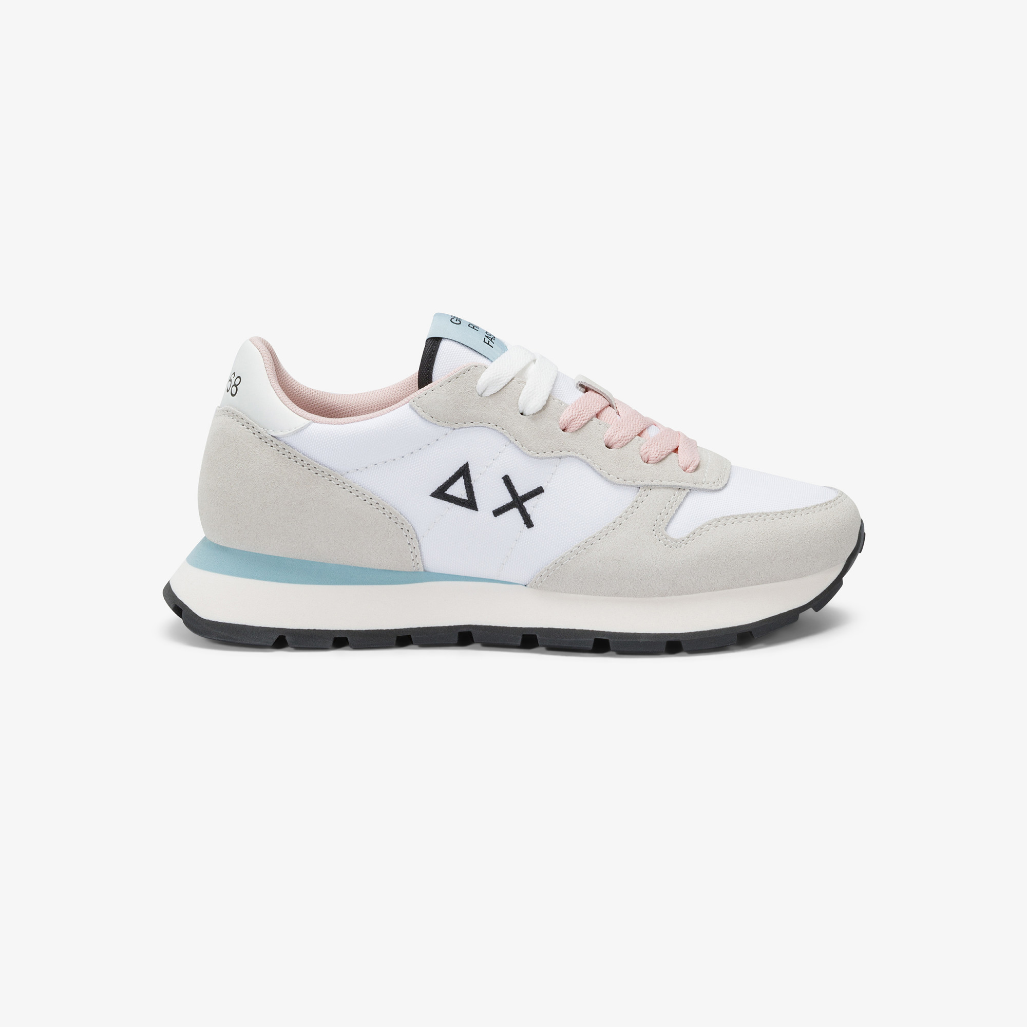 Sneaker Ally Solid in nylon e suede bianco