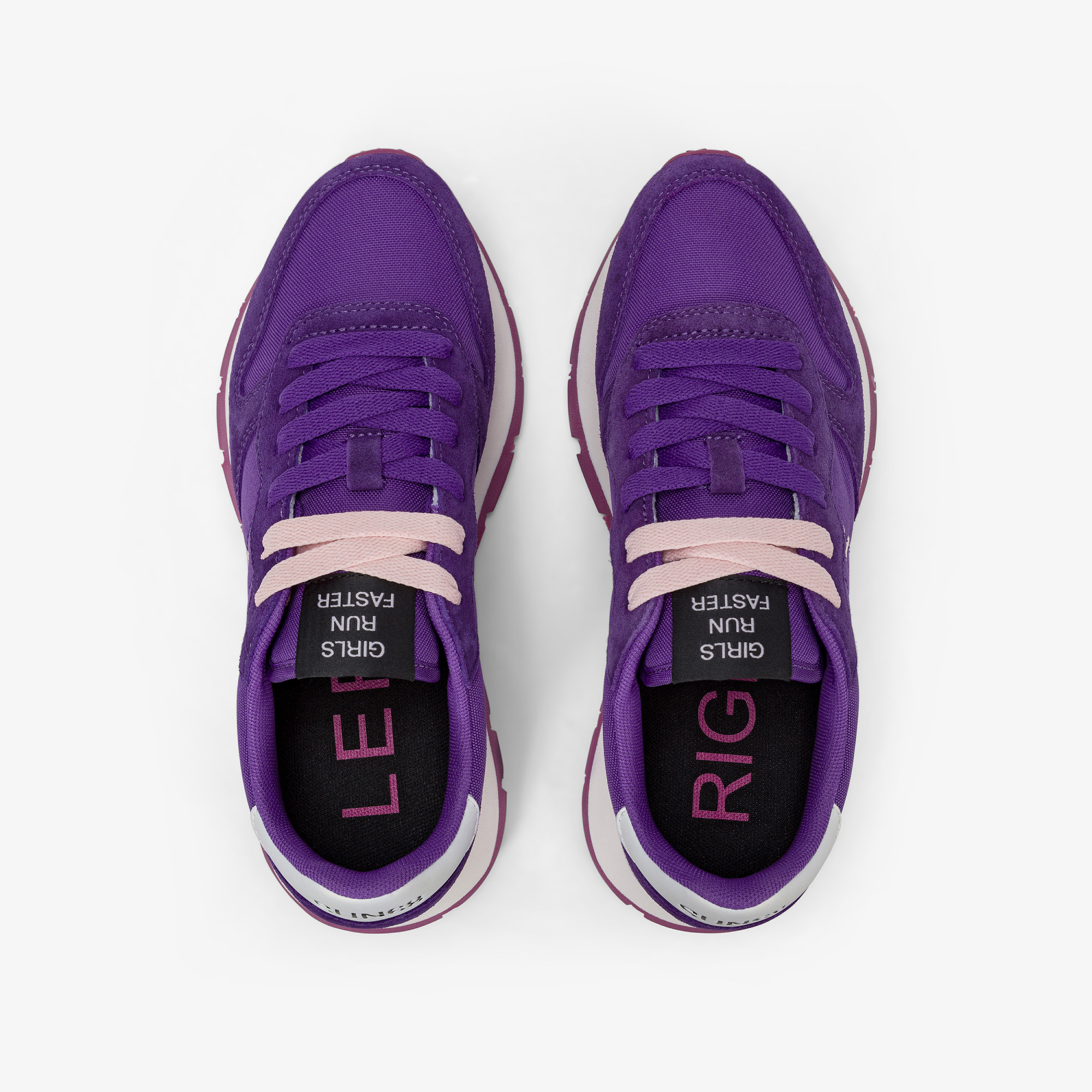 Sneaker Ally Solid in nylon e suede viola