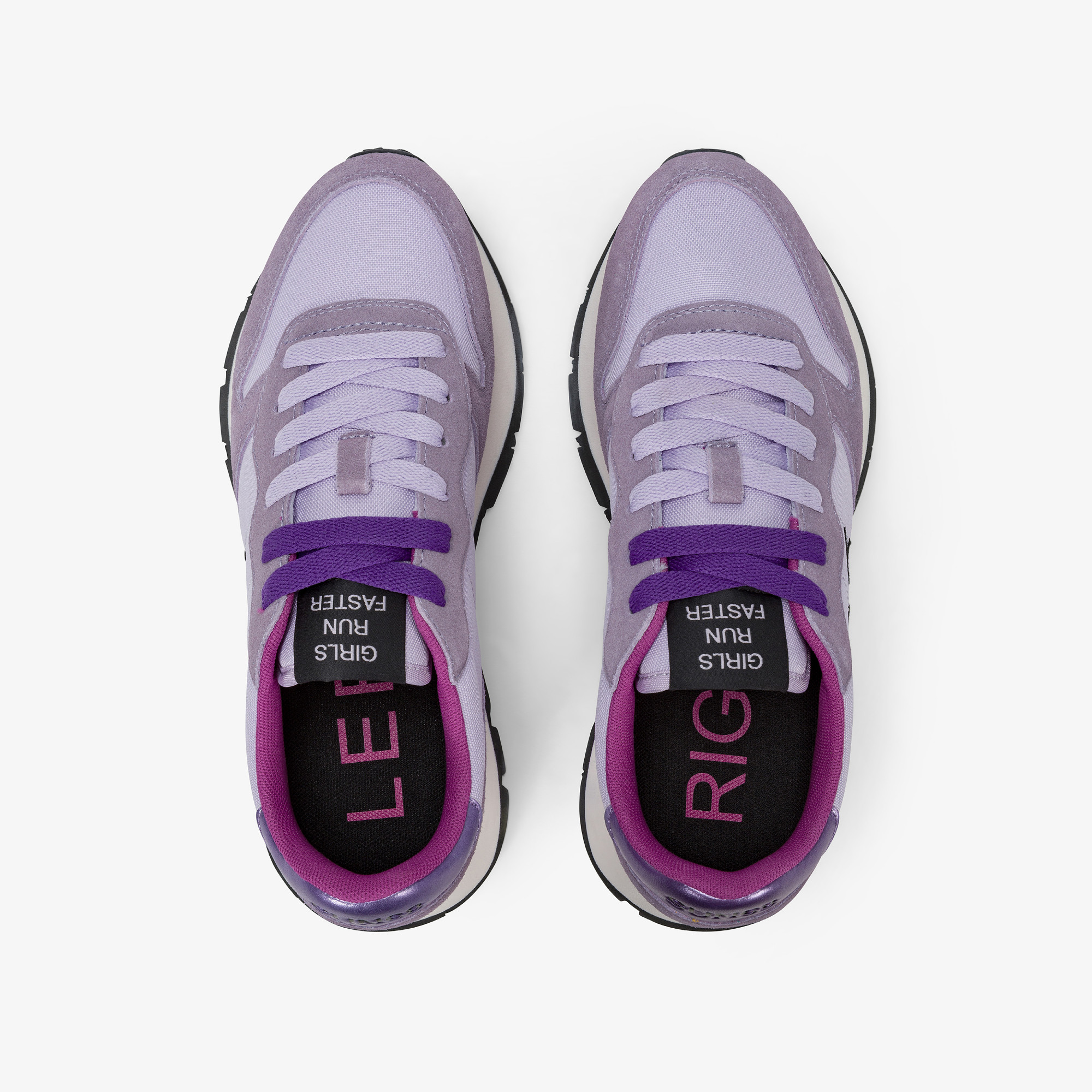 Sneaker Ally Solid in nylon e suede lilla
