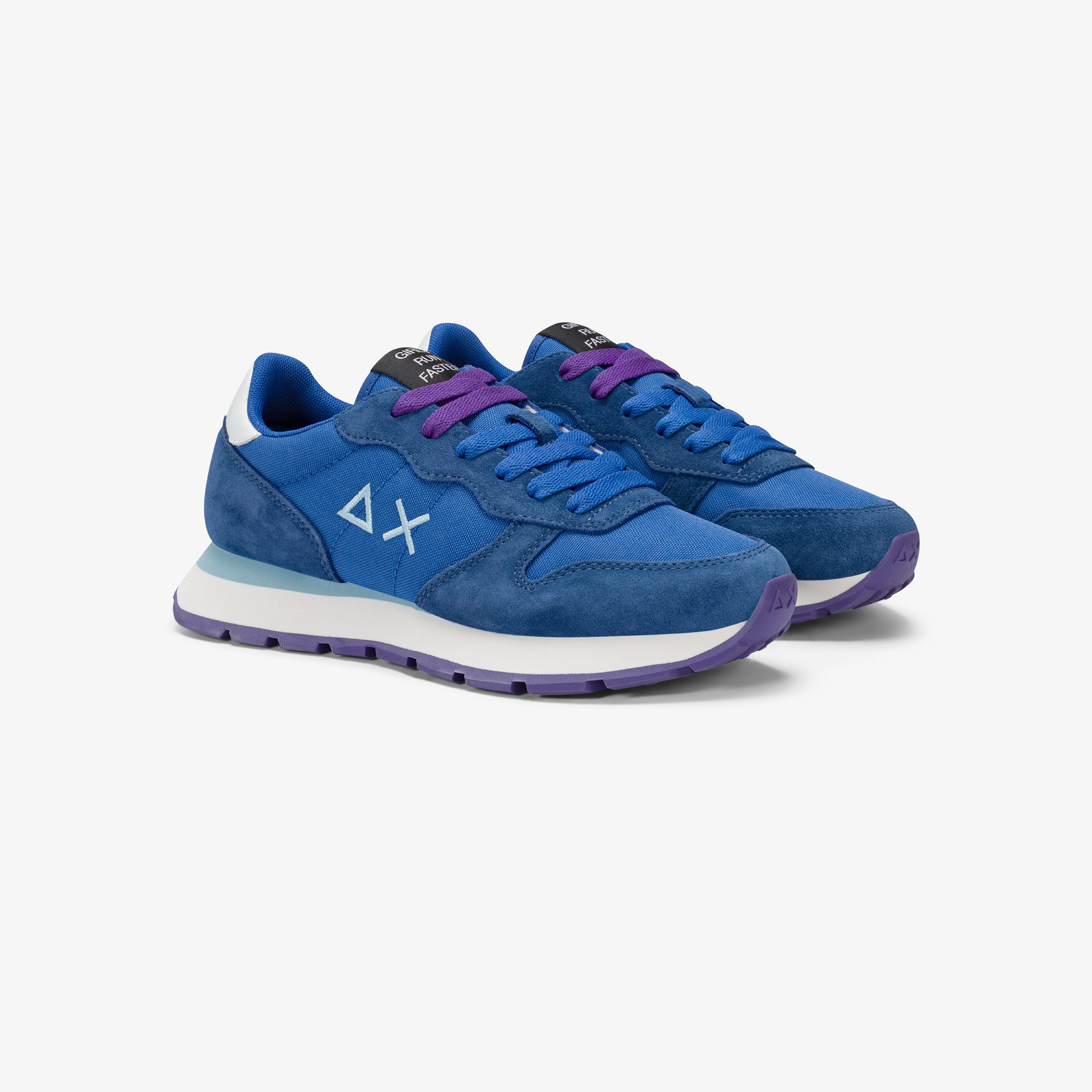 Royal Ally Solid nylon and suede sneaker
