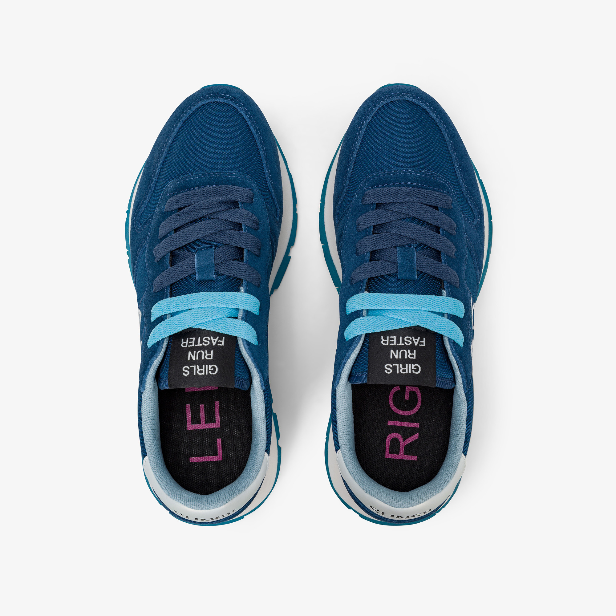 Petrol Ally Solid nylon and suede sneaker