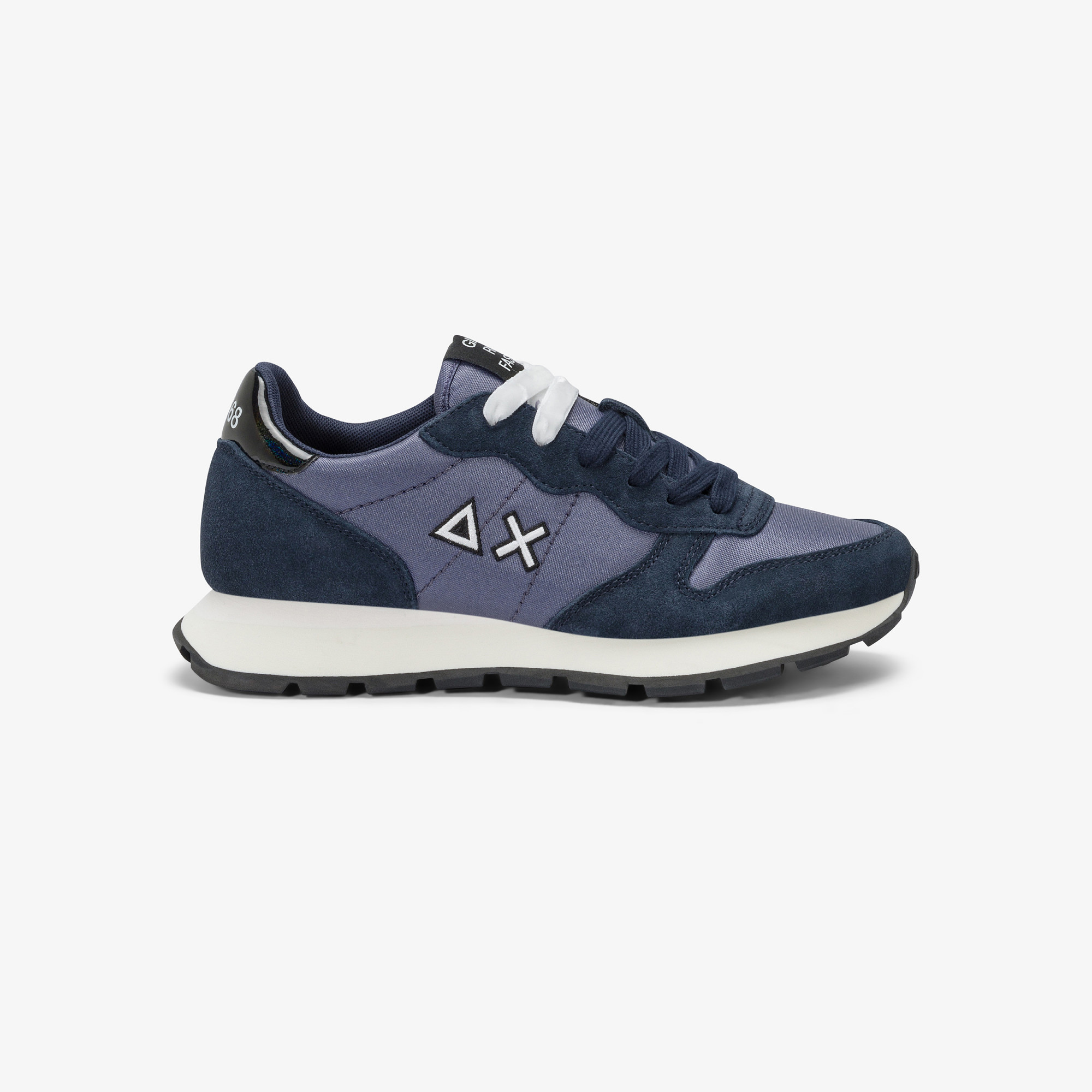 Sneaker Ally Bright in nylon e suede navy blue