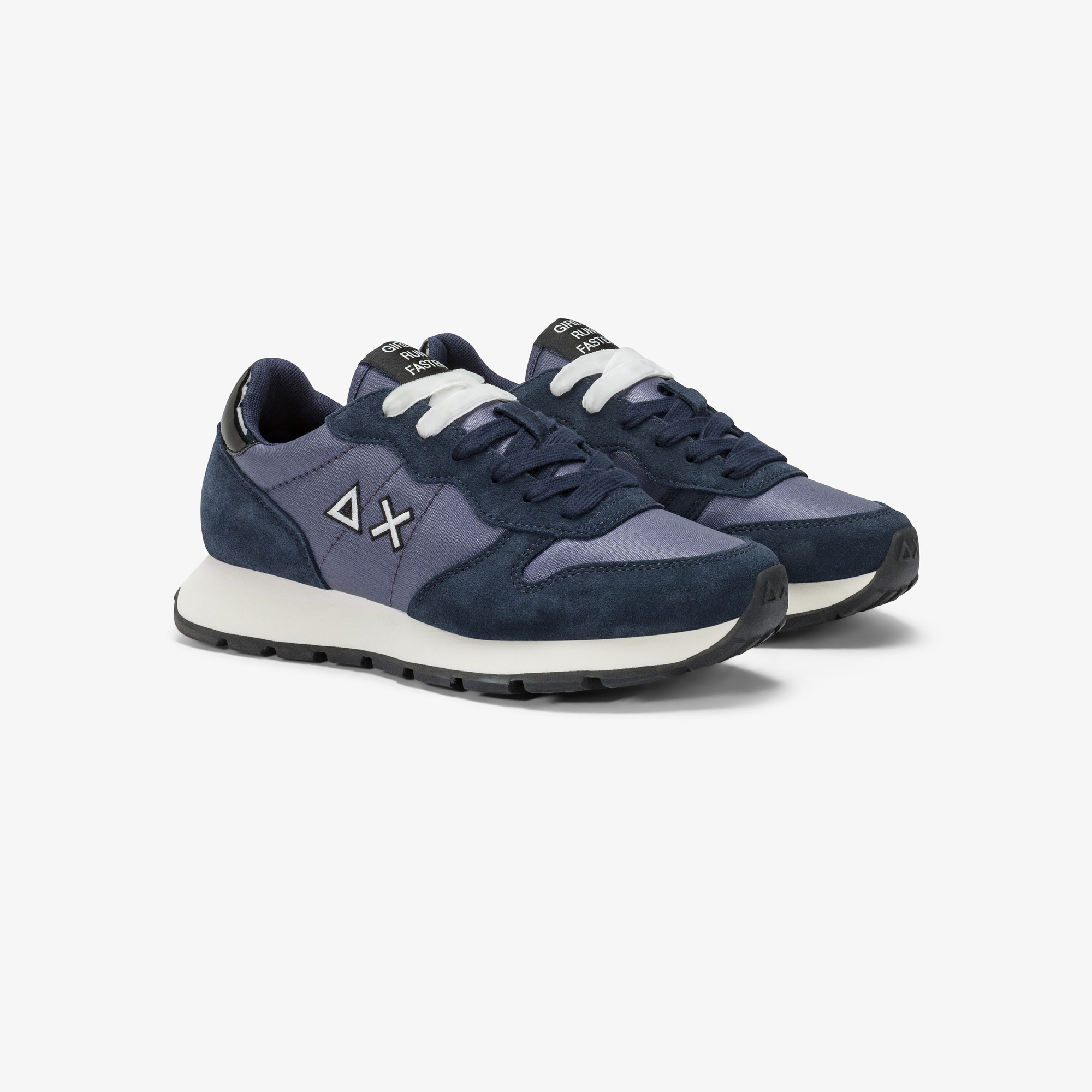 Sneaker Ally Bright in nylon e suede navy blue