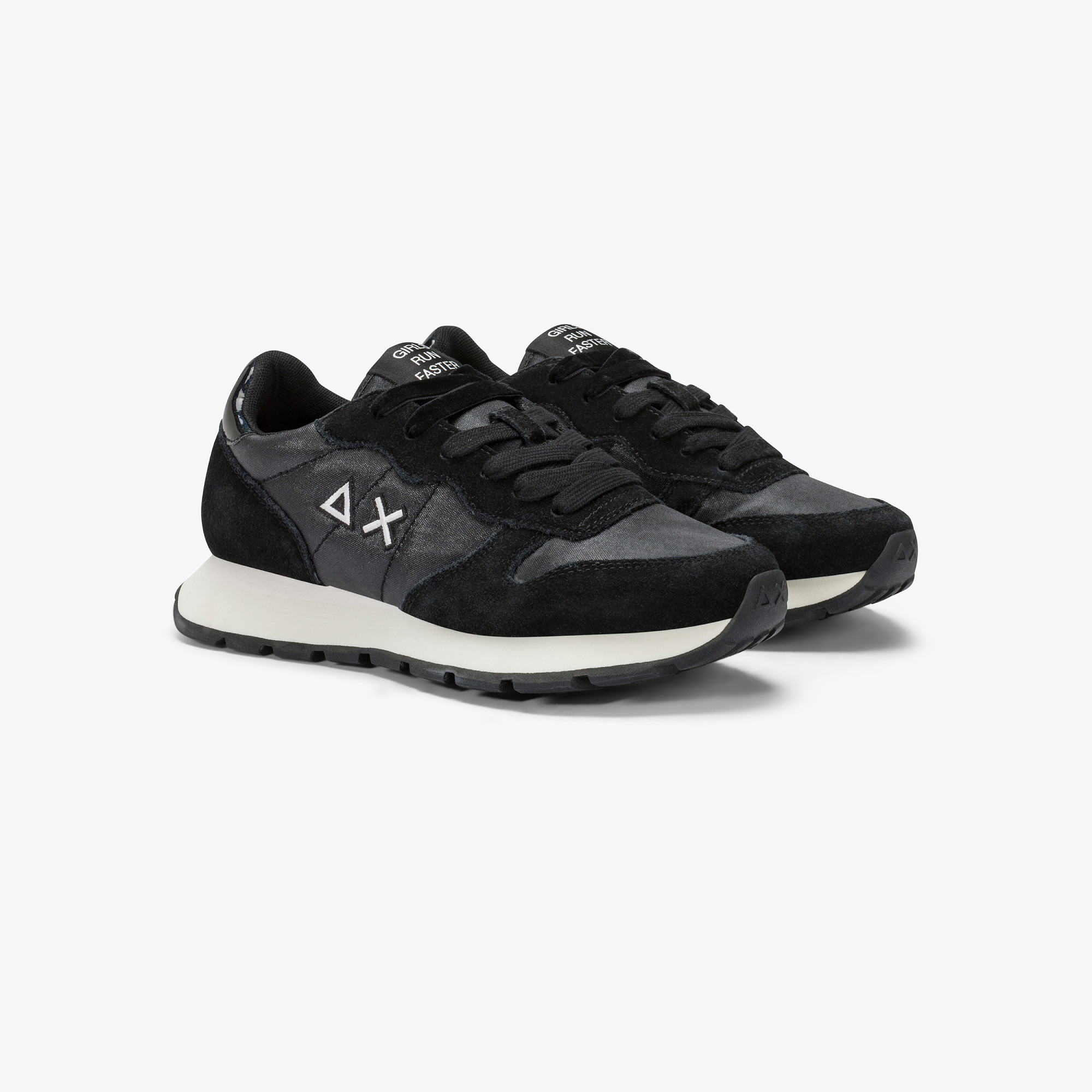 Sneaker Ally Bright in nylon e suede nero