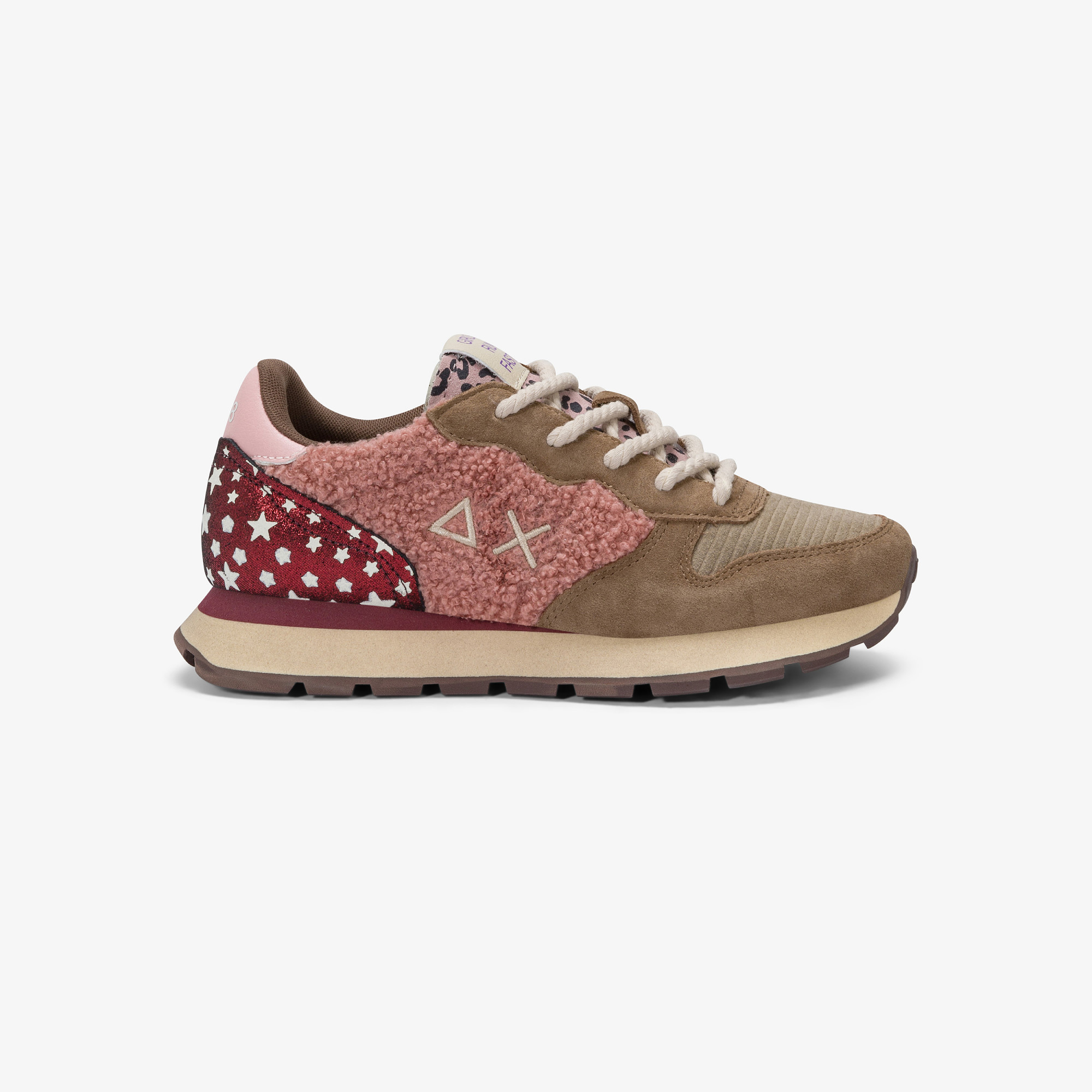 Sneaker Ally Winter in suede e teddy volpe