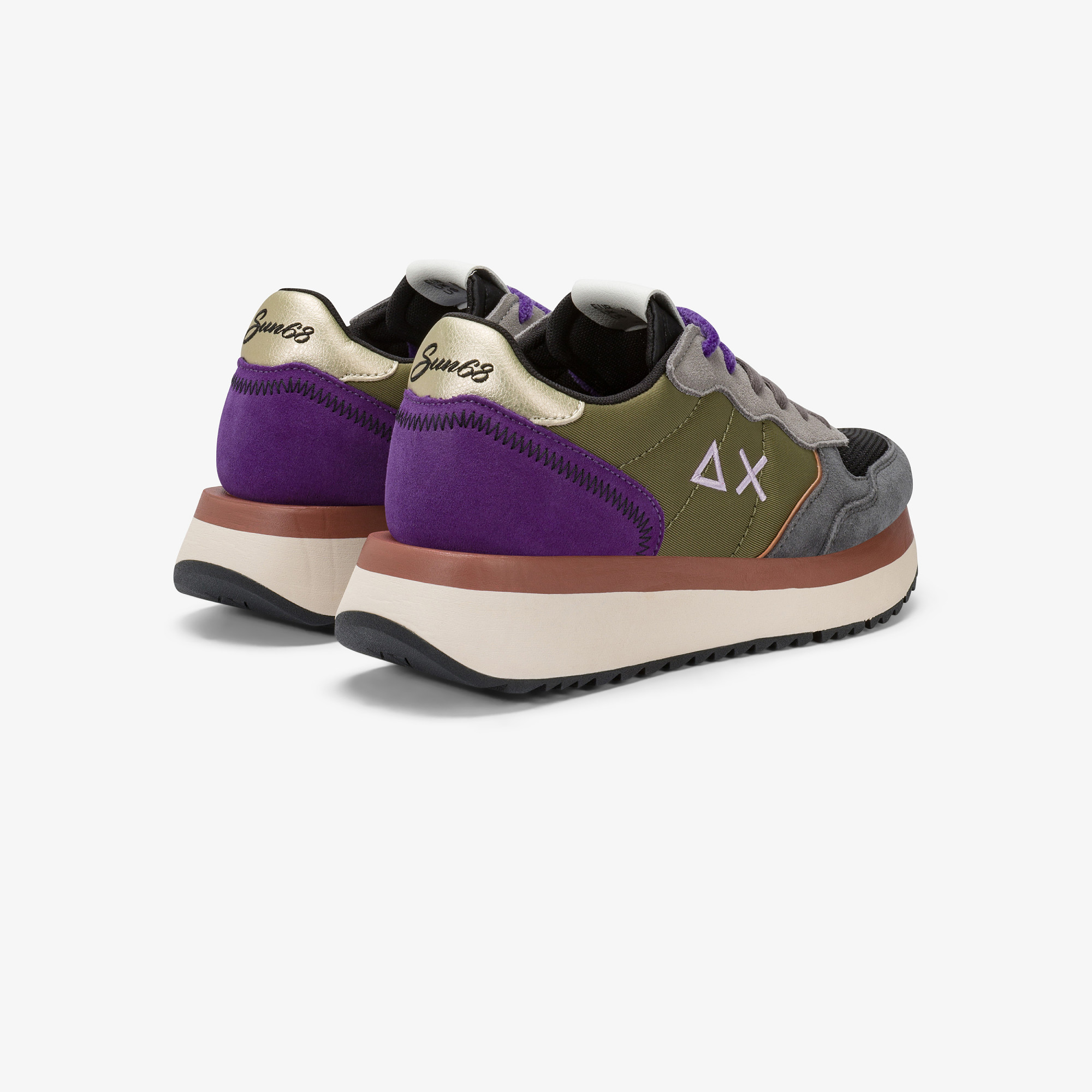 Sneaker Big Ally Multicolor in nylon e suede grigio scuro