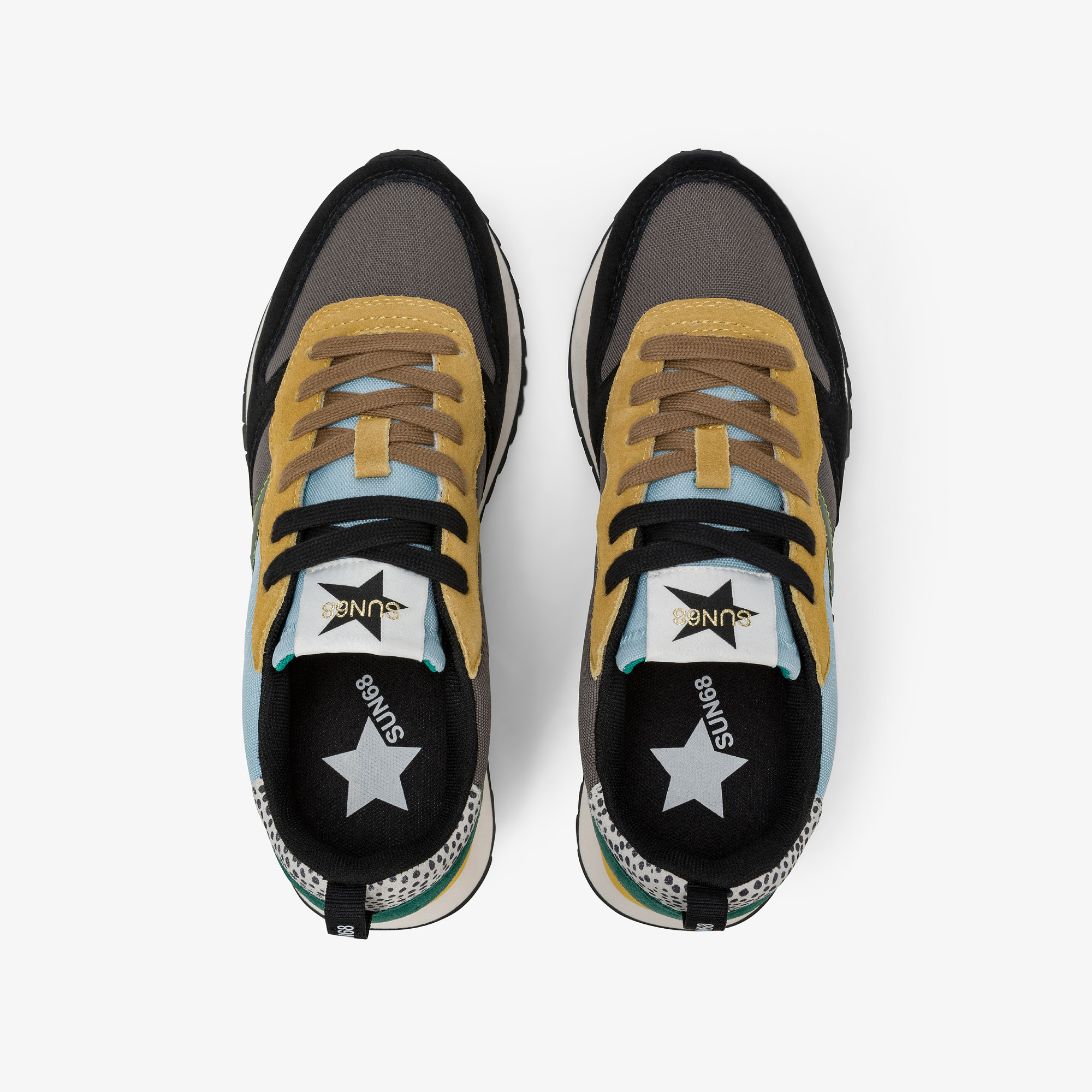 Sneaker Stargirl Multicolor in nylon e suede grigio medio