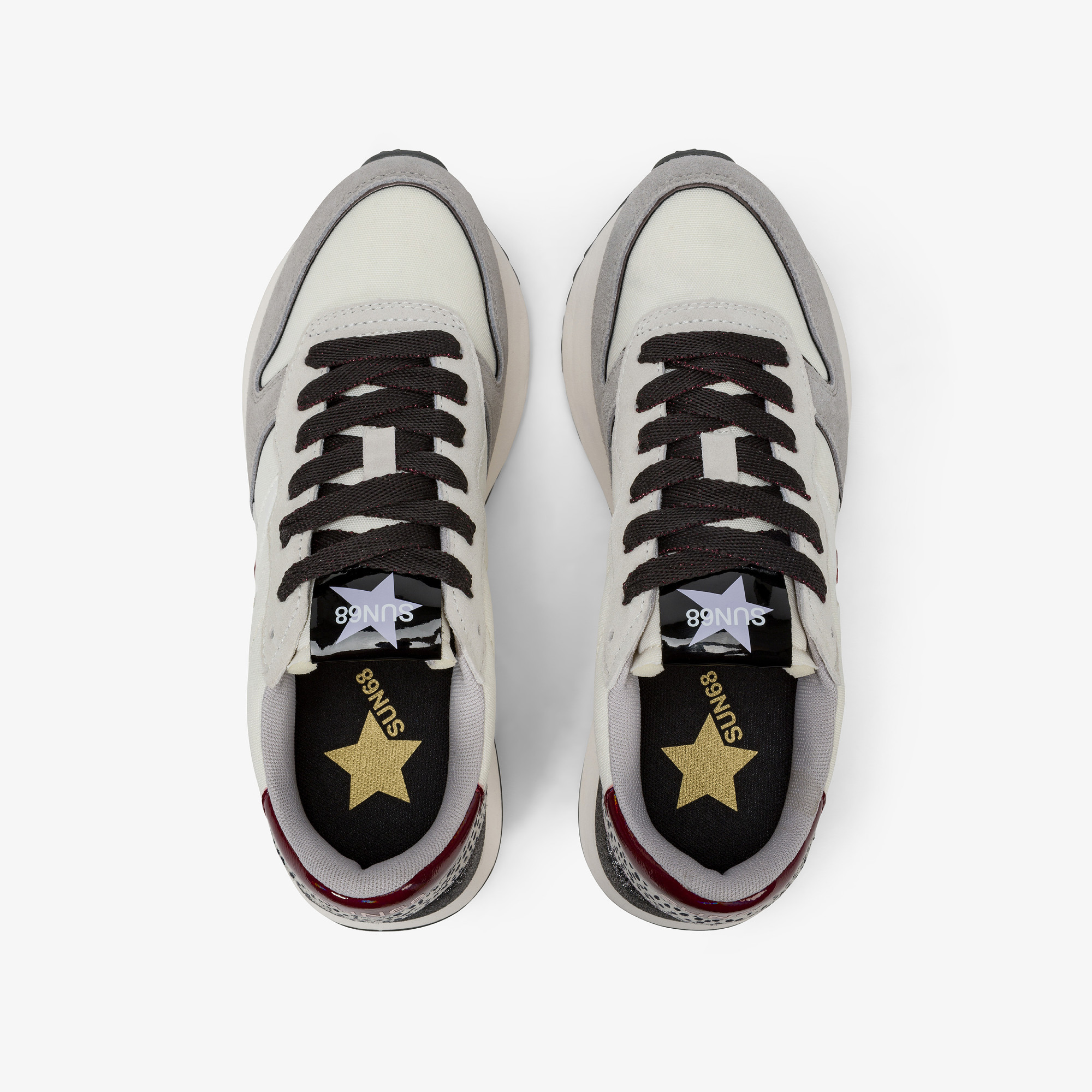 Sneaker Big Stargirl in nylon e suede bianco panna