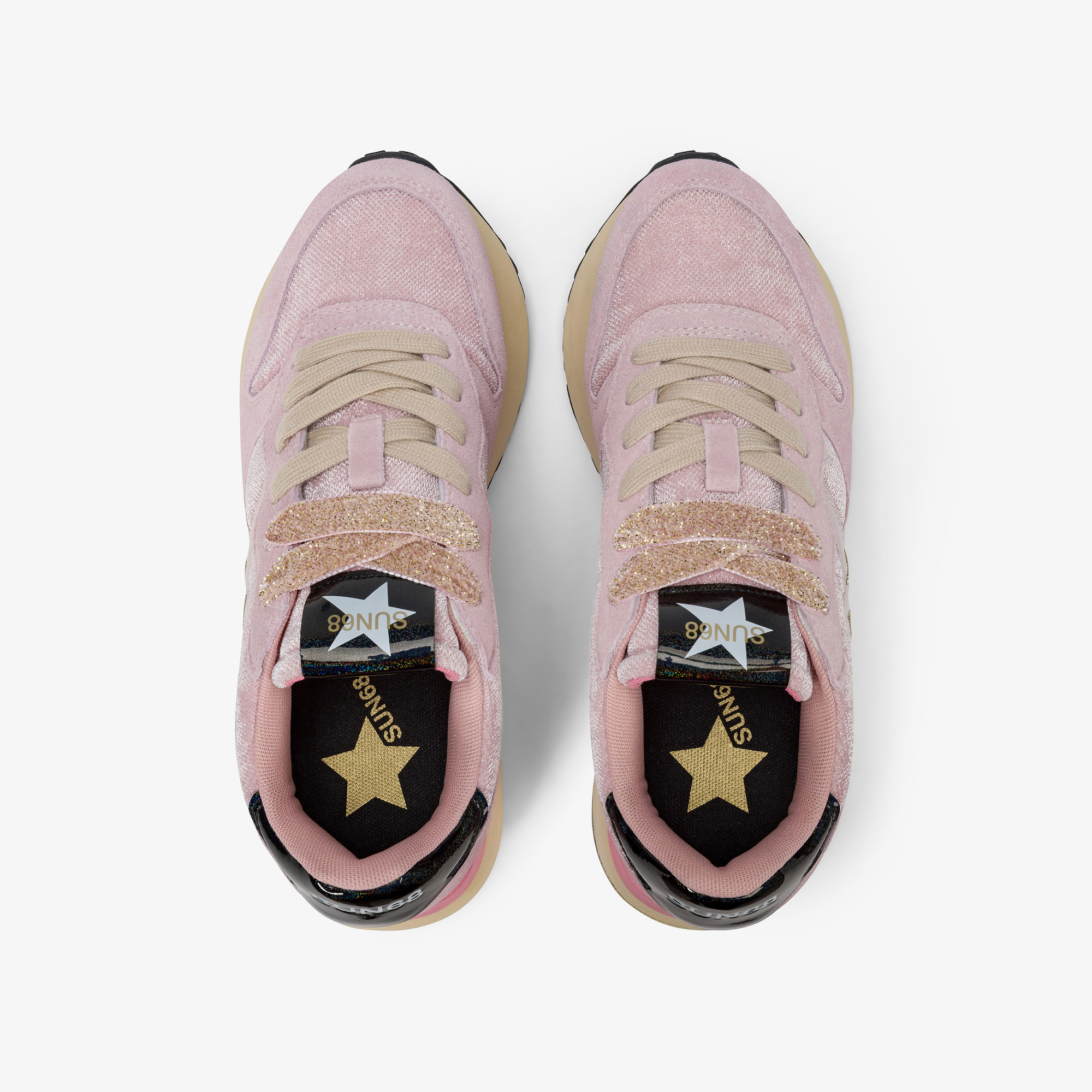 Sneaker Big Stargirl in velluto e suede rosa
