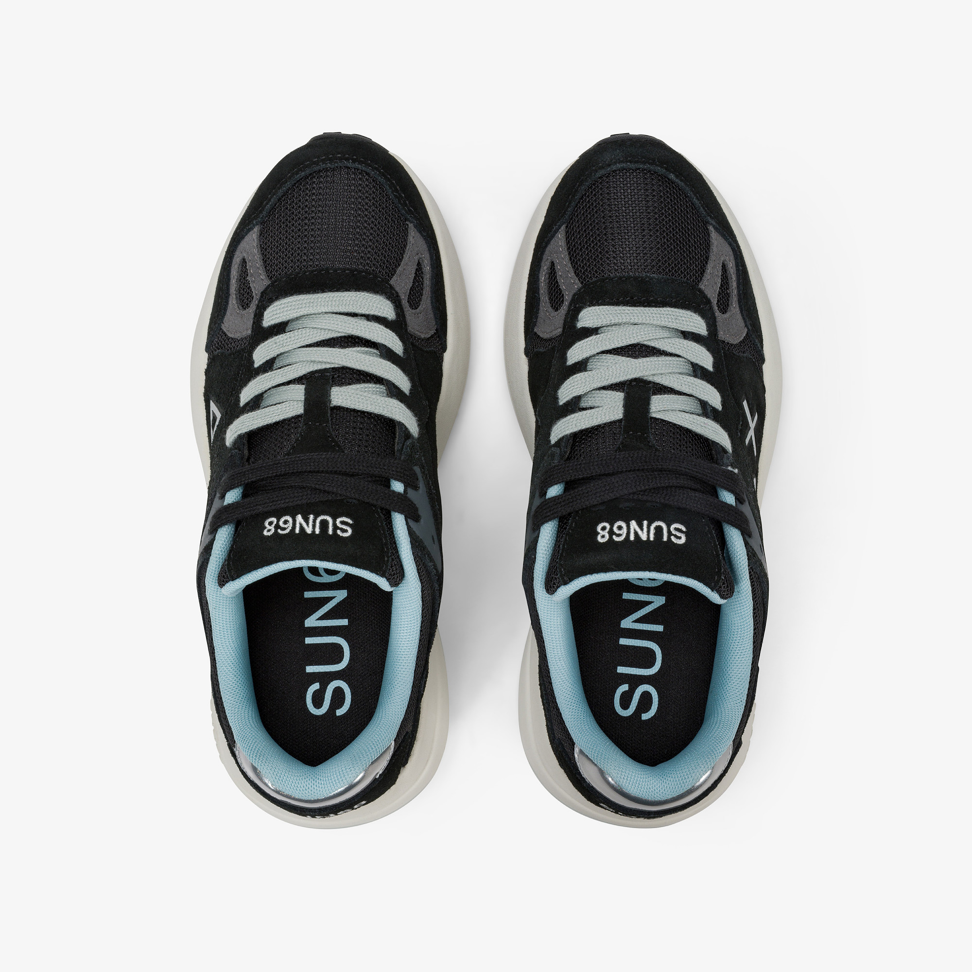 Black Venus suede and mesh sneaker