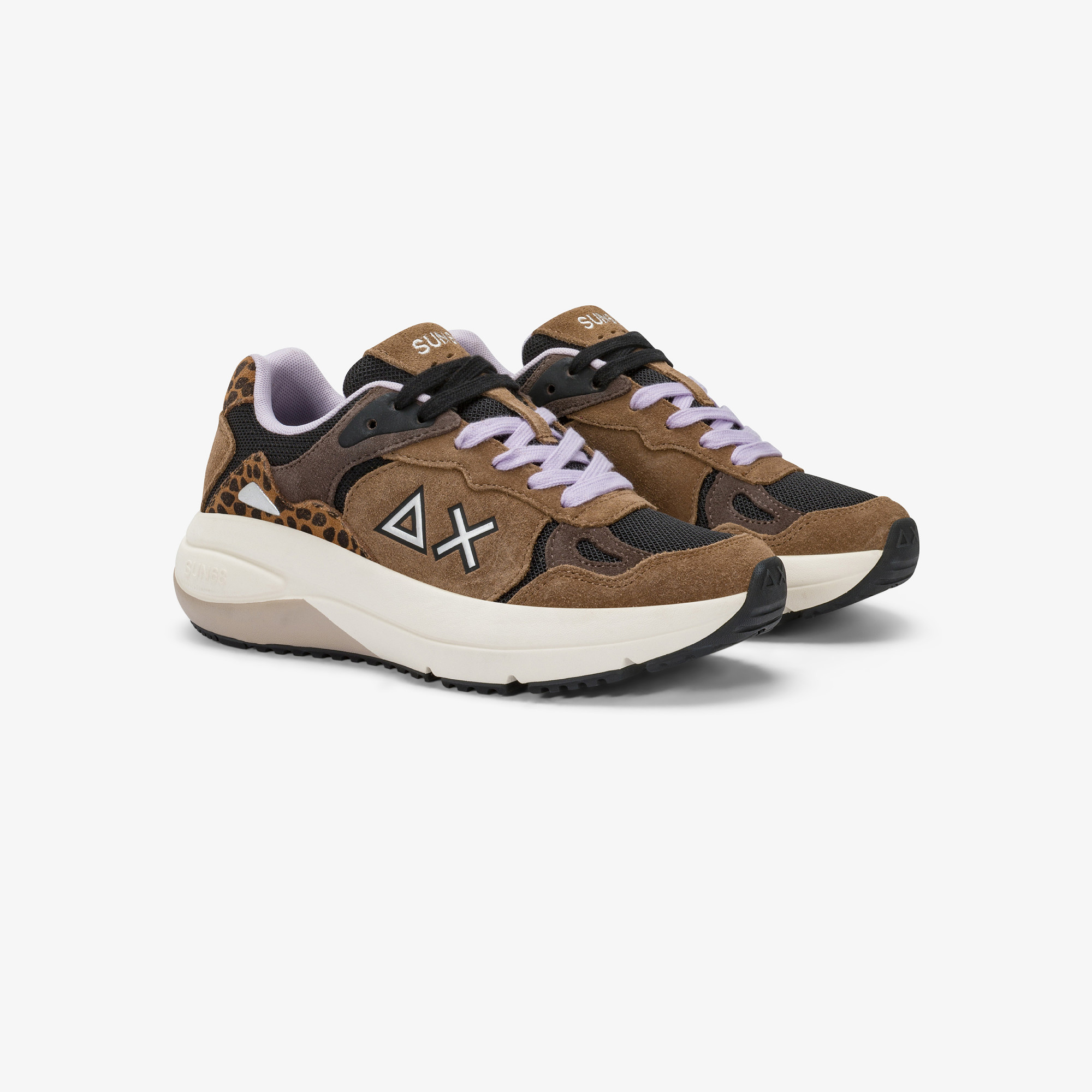 Fox Venus suede and mesh sneaker