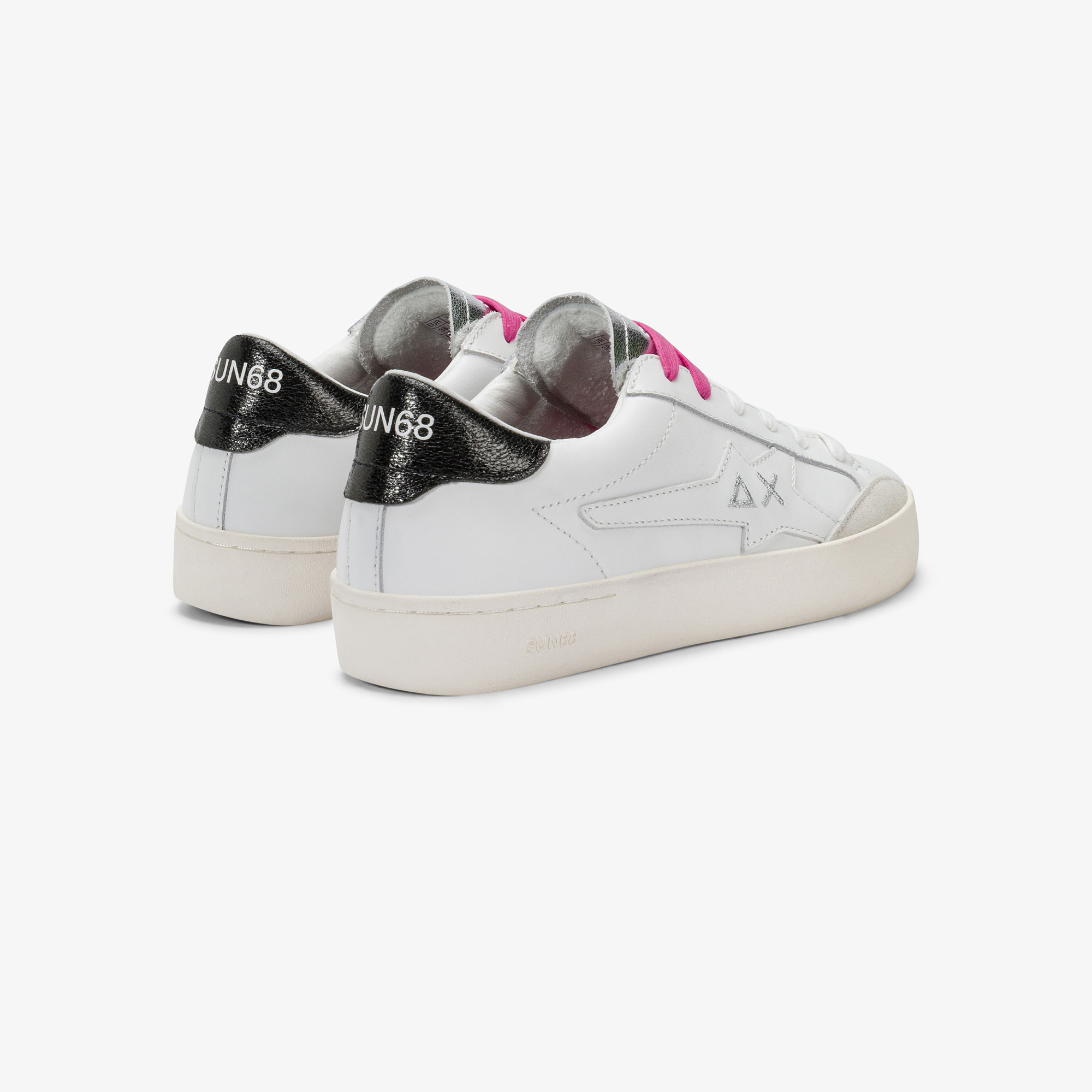 White/black Katy leather sneaker