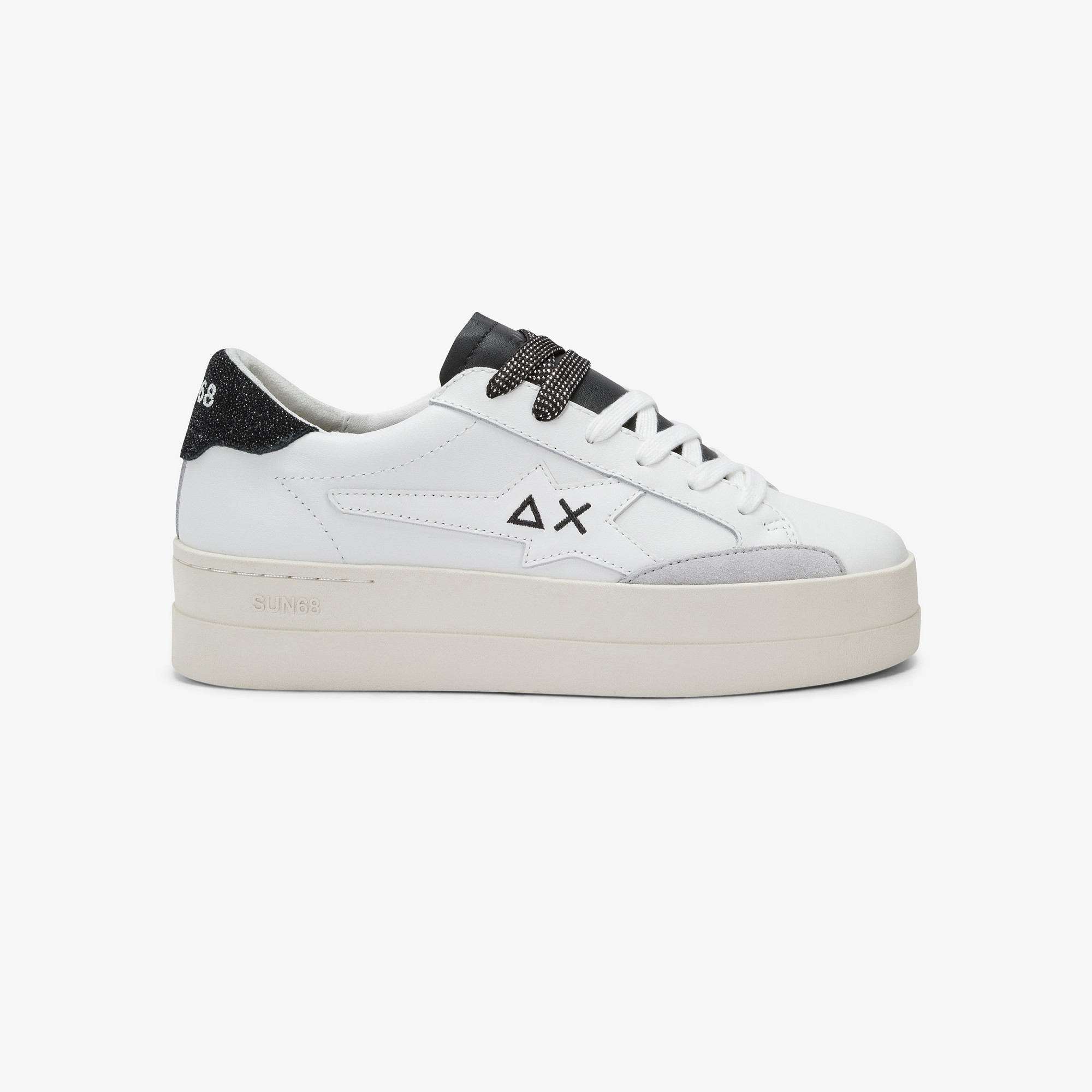 Black/gold Katy leather sneaker