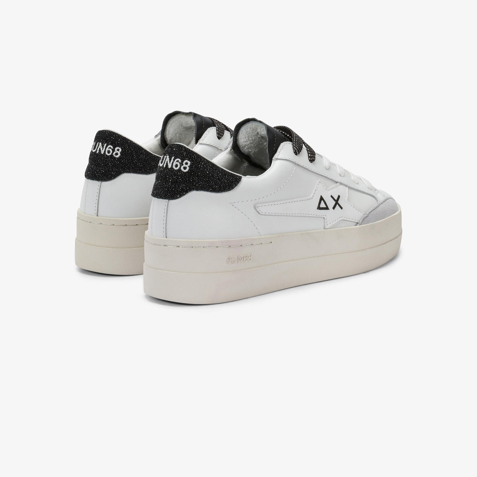 Black/gold Katy leather sneaker