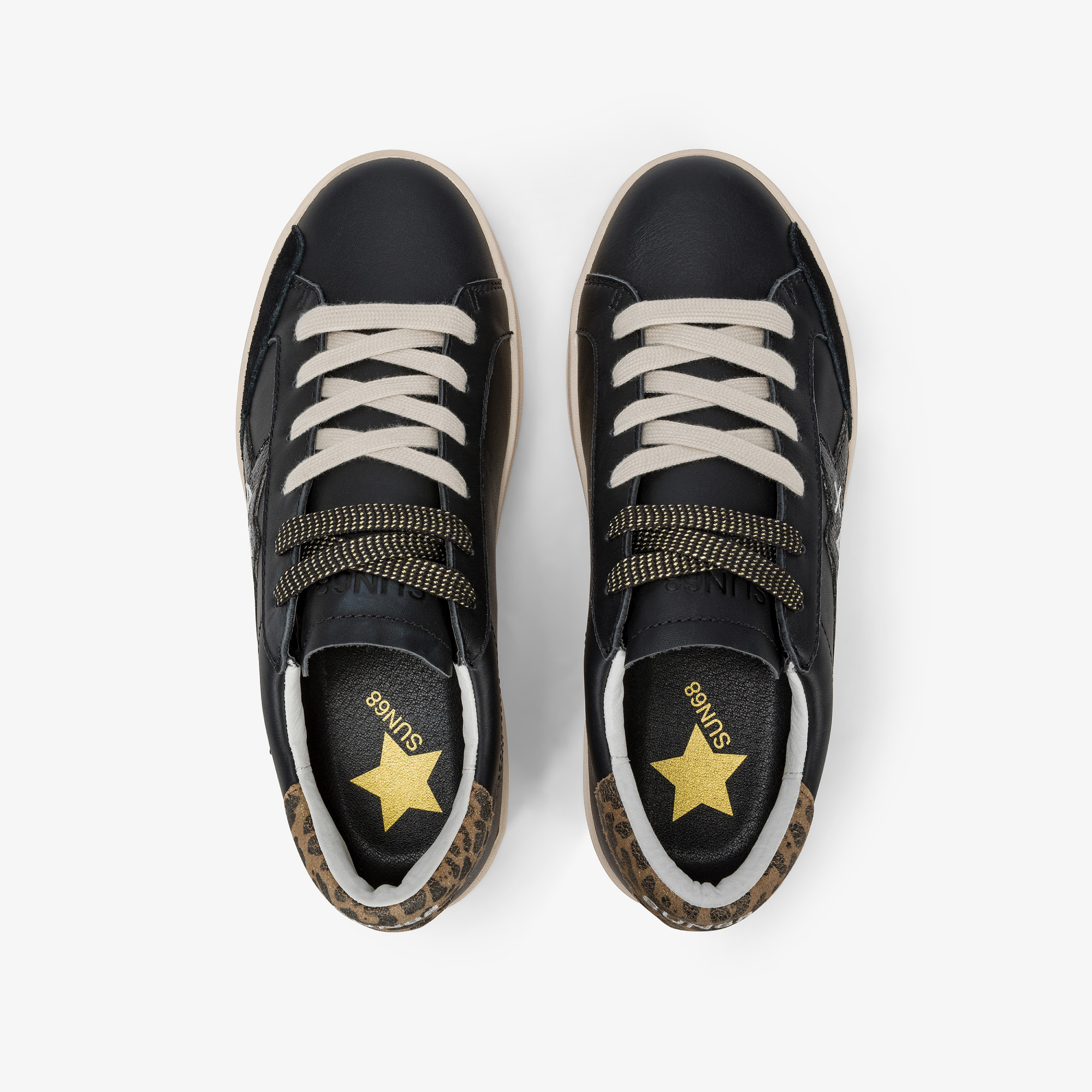Black Big Katy leather sneaker