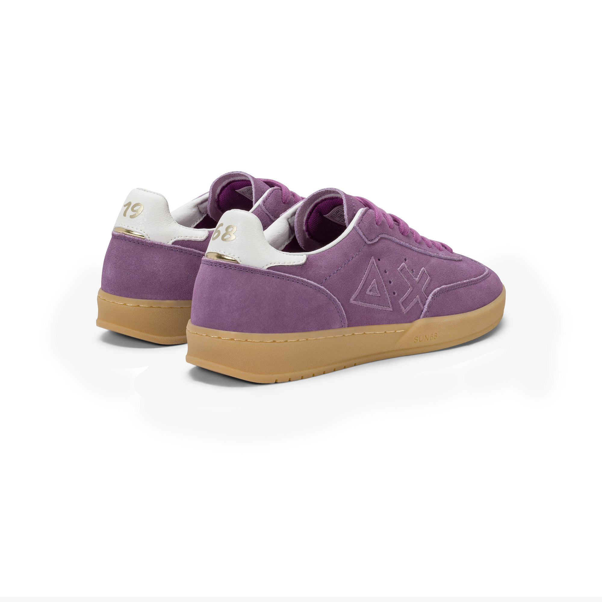 Sneaker California Sun in suede con logo malva