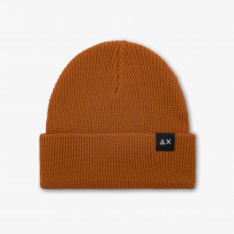 Ribbed wool beanie RUST