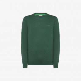 Wool and cotton jumper DARK GREEN