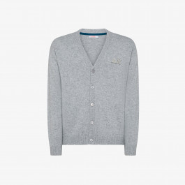 Wool and cotton cardigan MEDIUM GREY