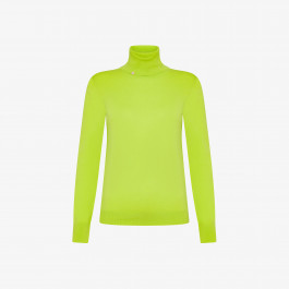 Maglia dolcevita in lana e cotone LIME