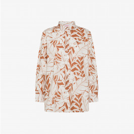SHIRT OVERSIZE ALL OVER PRINT RUST/OFF WHITE