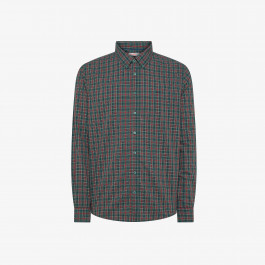 Checked cotton shirt DARK GREEN/RED