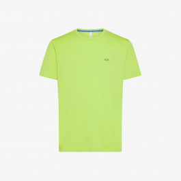 T-SHIRT ROUND SOLID POCKET S/S LIME