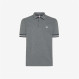 POLO STRIPES ON FRONT PLACKET AND CUFFS EL. MEDIUM GREY