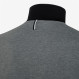 POLO STRIPES ON FRONT PLACKET AND CUFFS EL. MEDIUM GREY