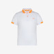 BOY'S POLO BIG STRIPES FLUO EL. WHITE