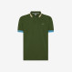 POLO BIG STRIPES ON COLLAR S/S VERDE SCURO