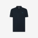 POLO PRINT UNDER COLLAR S/S NAVY BLUE