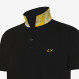 POLO PRINT UNDER COLLAR S/S NERO