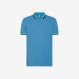 Polo in piquet di cotone avio
