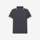 BOY'S POLO BIG STRIPES ON COLLAR S/S INCHIOSTRO