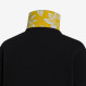 Black polo shirt with floral print