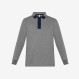 BOY'S POLO EL. CONTRAST ELBOW L/S GRIGIO MEDIO
