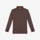 BOY'S POLO EL. SHIRT CONTRAST ELBOW L/S MARRONE