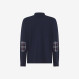 POLO CONTRAST FABRIC ELBOW EL. L/S NAVY BLUE