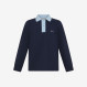 Polo in piquet di cotone NAVY BLUE