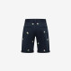 Navy blue chino shorts with embroidery