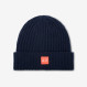Ribbed wool beanie NAVY BLUE