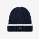 Beanie in lana a trecce NAVY BLUE